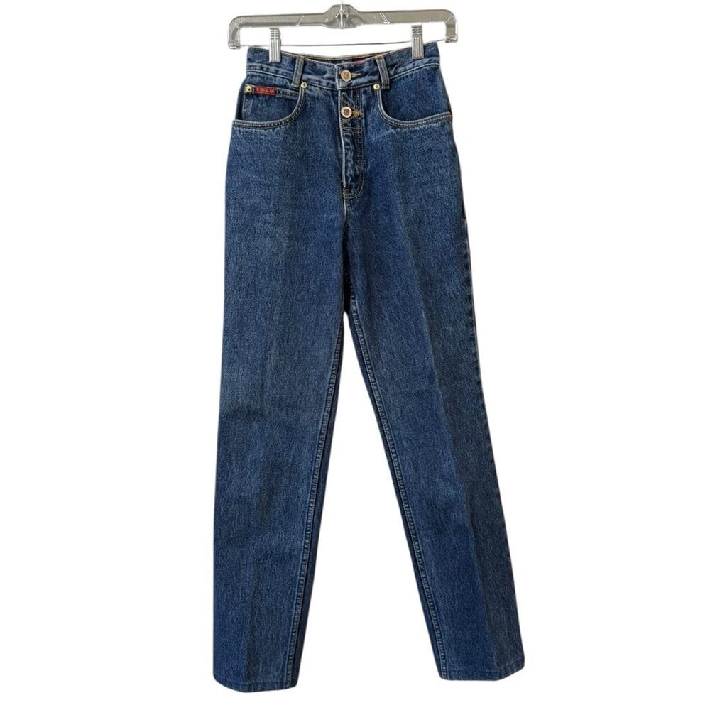 Vintage 90’s Lawman Western Slim Fit Straight Leg Dark Blue Denim Jeans Size 1